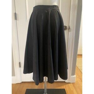 LINDY BOP Retro Print Swing Skirt Size XS Fit Flare‎ Stone Washed Black